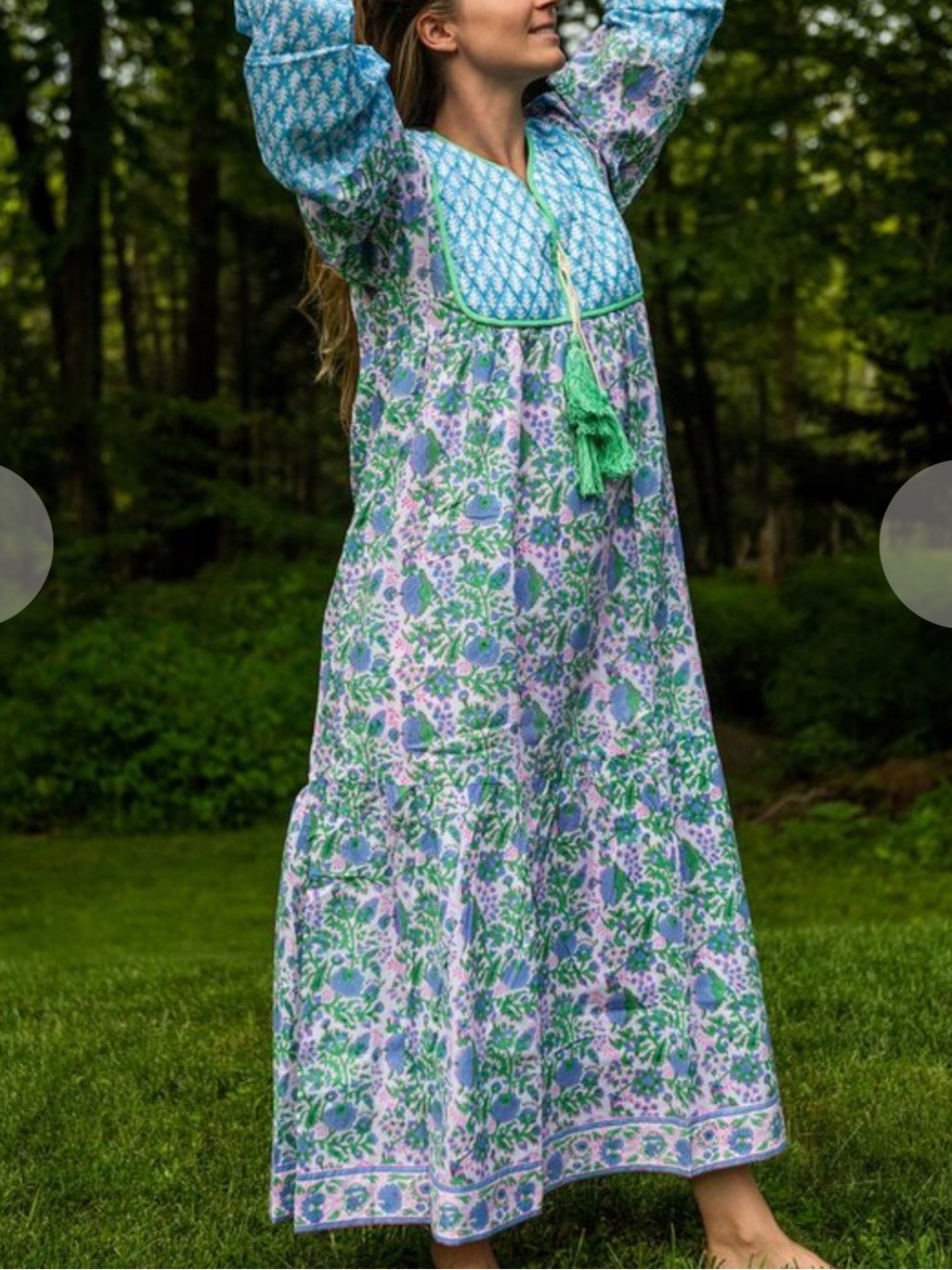 NEW SZ Blockprints Jodhpur dress. Violet Padra. S. NWT
